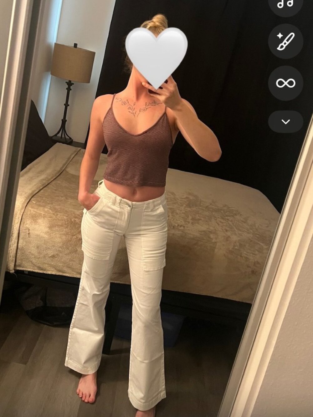 NWT Pilcro Anthropologie Bootcut Pants Cloud White High Rise 24 Slim Flare